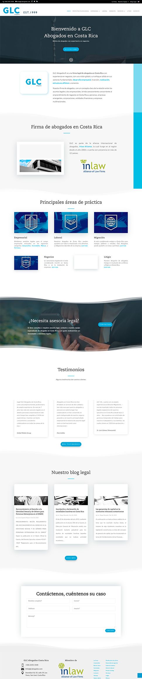 GLC Abogados website