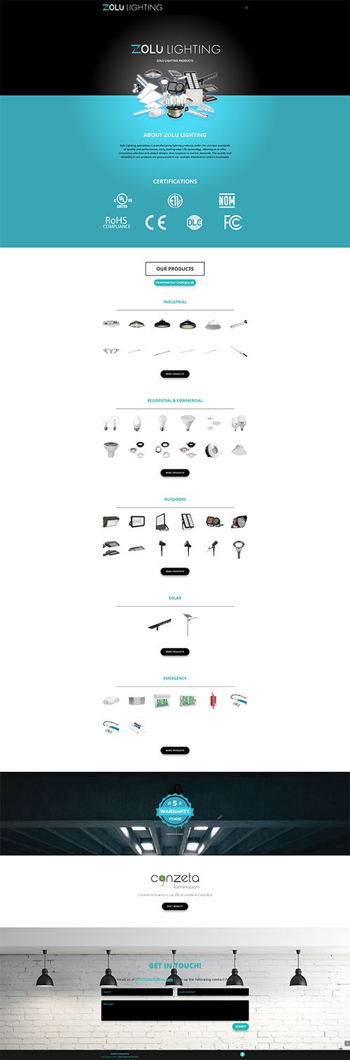 pagina web zolu lighting costa rica