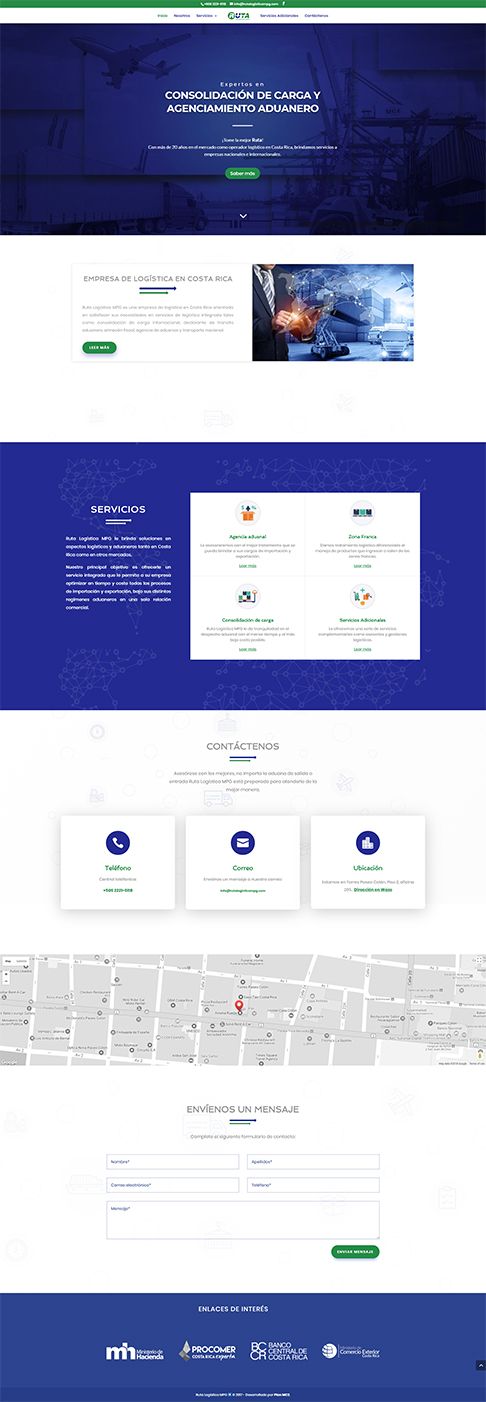 Ruta Logistica mpg pagina web san jose costa rica