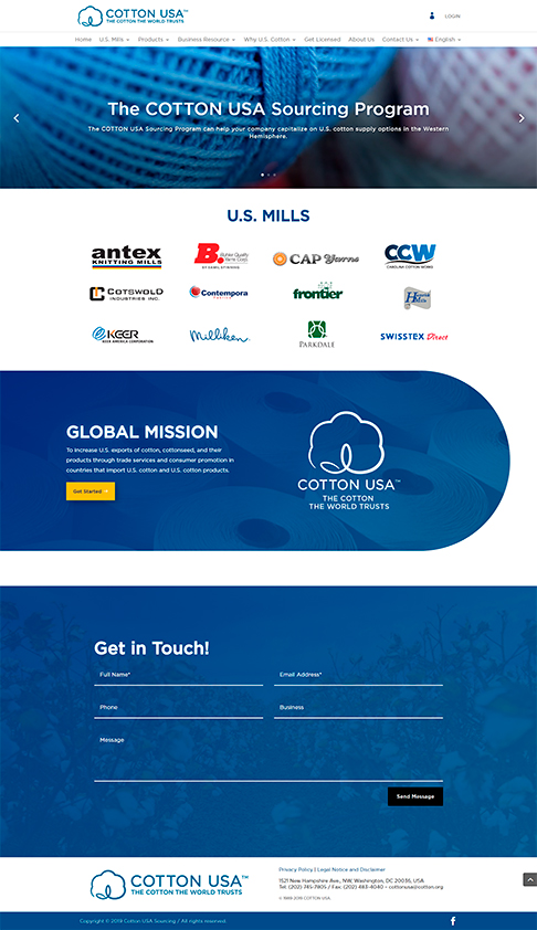 Cotton USA Sourcing website